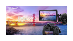 feelworld fw568 v3 on camera field monitor high resolution