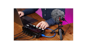 feelworld l2 plus live mixer switcher external microphone compatibility