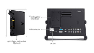 seetec p1339hsd broadcast monitor battery plate and dc in