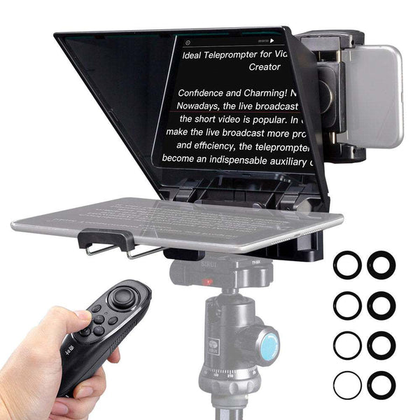 FEELWORLD TP2A PORTABLE 8" TELEPROMPTER SUPPORTS TABLET PROMPTING SMARTPHONE DSLR SHOOTING - Feelworld
