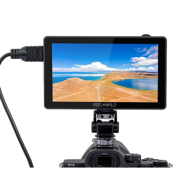 FEELWORLD LUT5 5.5 INCH 3000NIT TOUCHSCREEN DSLR CAMERA FIELD MONITOR F970 POWER AND INSTALL KIT - Feelworld