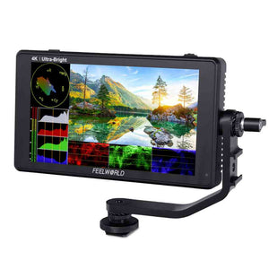 FEELWORLD LUT6 6" 2600NITS HDR/3D LUT TOUCHSCREEN DSLR CAMERA FIELD MONITOR WITH WAVEFORM 4K HDMI - Feelworld